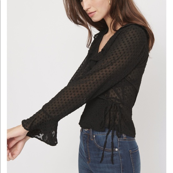 NWT Ruffle Wrap Blouse - Picture 4 of 11